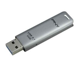 M - Pendrive  64GB PNY Elite Steel, USB3.0, fém, ezüst (80/20)