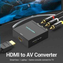 KELLÉK - Adapter, HDMI -> Kompozit video (RCA) konverter, Vention AEEB0