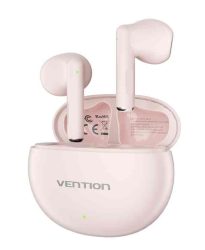 HKM - Bluetooth-os mikrofonos fülhallgató, Vention E06 (Elf Earbuds), rózsaszín