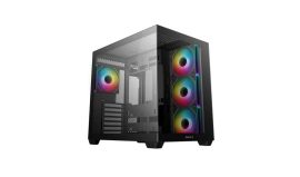 HZ - Deepcool CG530 4F ATX/BTF ház, üveg oldal- és előlap, fekete, 4xA-RGB