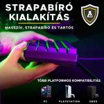   B - The G-Lab Gamer billentyűzet, KEYZ HYDROGEN (RGB, TKL, USB, fekete), magyar