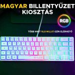   B - The G-Lab Gamer billentyűzet, KEYZ HYDROGEN (RGB, TKL, USB, fehér), magyar