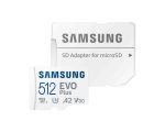   MK - MicroSDXC, 512Gb Samsung Evo Plus, A2/U3/V30 +adapter (160MB/s olvasás)