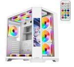   HZ - Rampage NOVA ATX ház (fehér/üveg/ATX/9,17" TFT kijelző/7x120mm RGB)