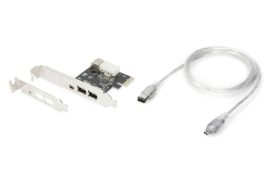 KELLÉK - IEEE 1394a kártya, PCIe, 3 port, Digitus (firewire)