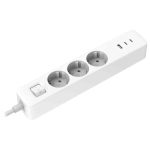   SZÜ - Elosztó, 3-as, 1.4m, 1xUSB-A+2xUSB-C (20w), Xiaomi 20W Power Strip